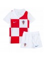 Detské Futbalové oblečenie Chorvátsko ME 2024 Krátky Rukáv - Domáci (+ trenírky)